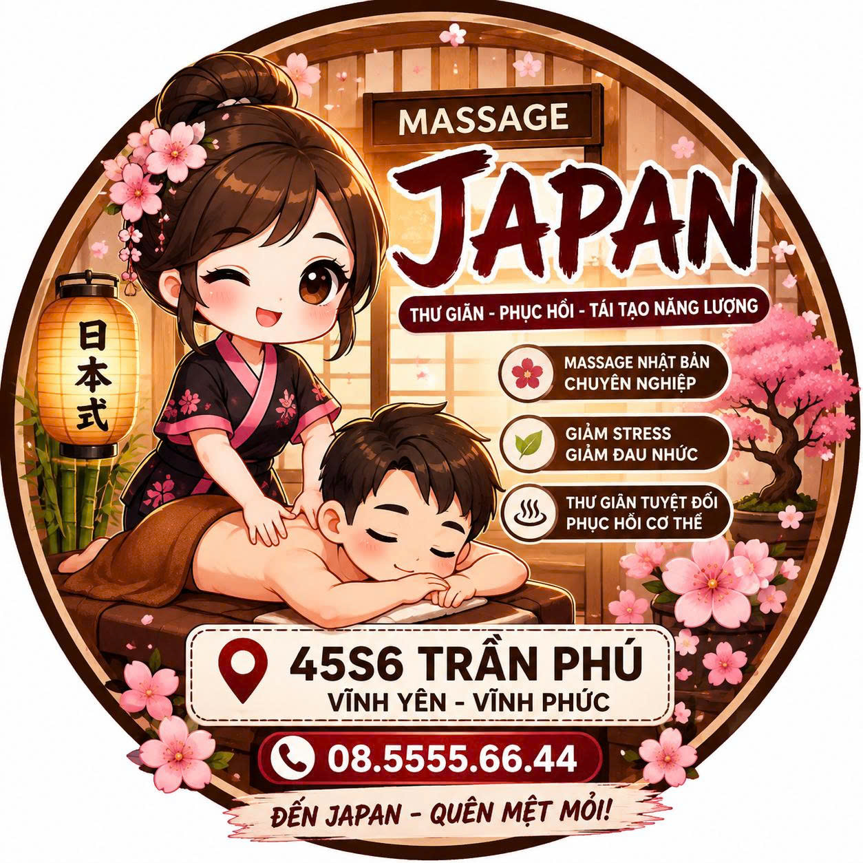 Massage Japan 45S6 Trần Phú – Không gian thư giãn đẳng cấp tại KĐT Hà Tiên, Vĩnh Yên Vĩnh Phúc
